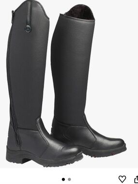 Mountain Horse Womens Boots Thermolite Insulated Zip Tall Riding Boots Black